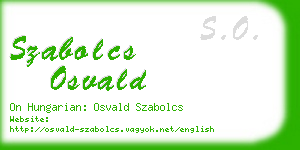 szabolcs osvald business card